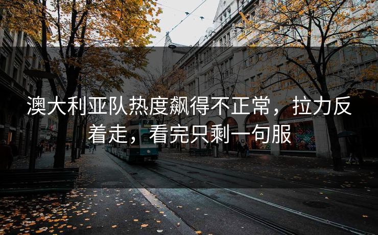 澳大利亚队热度飙得不正常，拉力反着走，看完只剩一句服